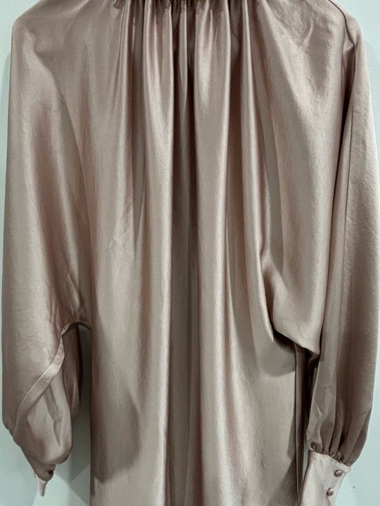 Trina Turk Champagne Satin Beaded High-Neck Mini Dress - Picture 6 of 10